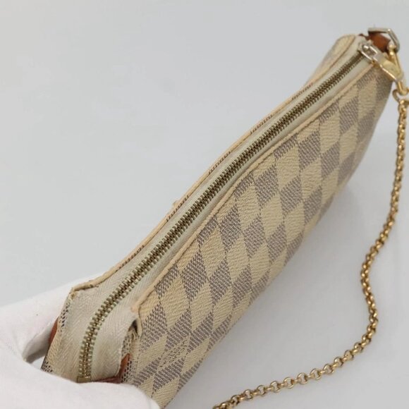 LOUIS VUITTON Damier Azur Eva Shoulder Bag 2way N55214 LV Auth 132641 - Picture 7 of 16